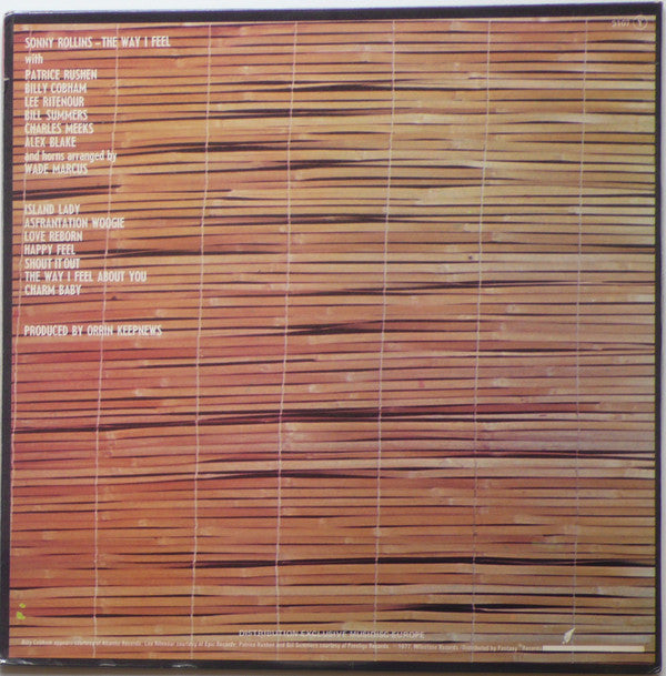 Sonny Rollins : The Way I Feel (LP, Album, Gat)