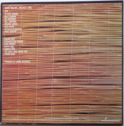 Sonny Rollins : The Way I Feel (LP, Album, Gat)