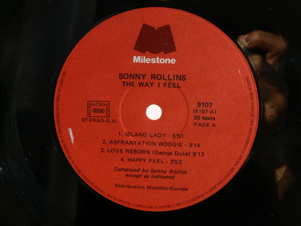 Sonny Rollins : The Way I Feel (LP, Album, Gat)