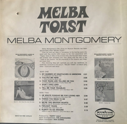 Melba Montgomery : Melba Toast (LP, Album)