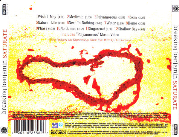 Breaking Benjamin : Saturate (CD, Album, Enh, RE)