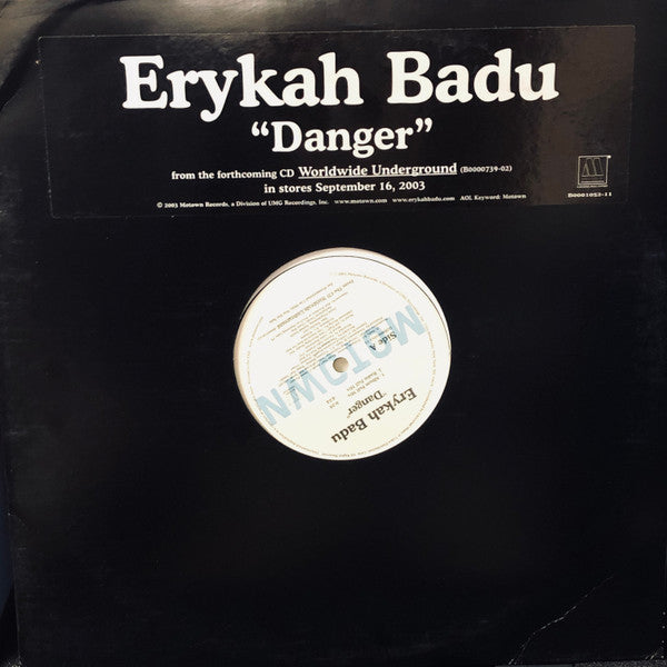 Erykah Badu : Danger (12", Promo)