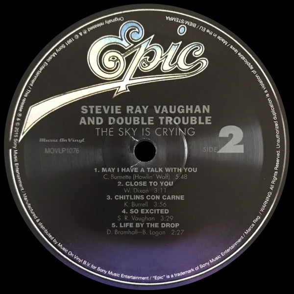 Stevie Ray Vaughan And Double Trouble* : The Sky Is Crying (LP, Album, RE, 180)