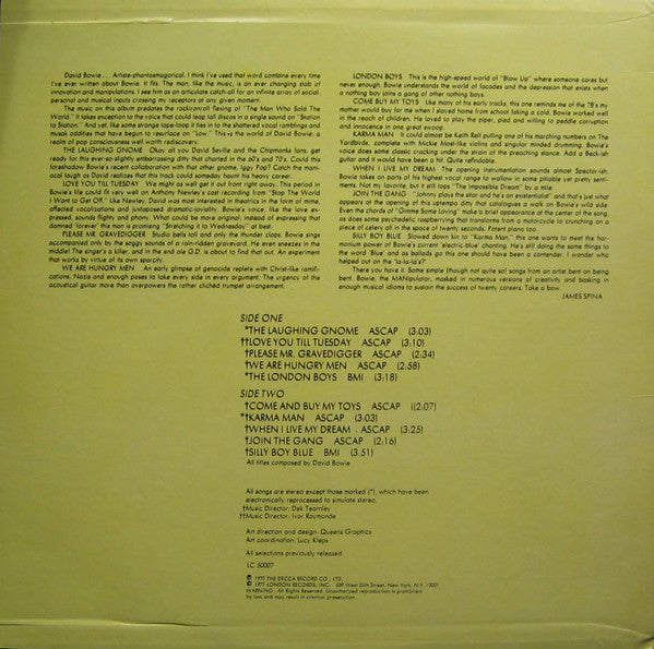 David Bowie : Starting Point (LP, Comp)