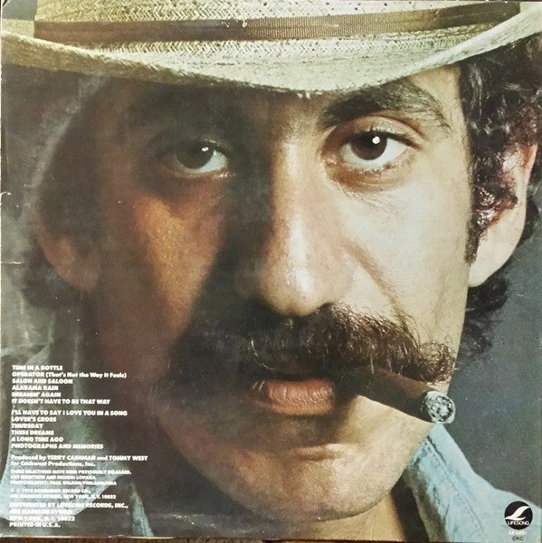 Jim Croce : Time In A Bottle Jim Croce's Greatest Love Songs (LP, Comp, Club)