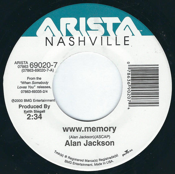 Alan Jackson (2) : www.memory (7", Single)