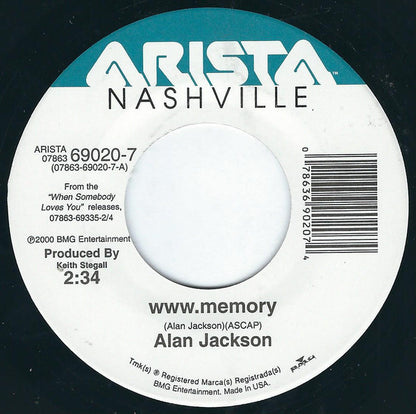 Alan Jackson (2) : www.memory (7", Single)