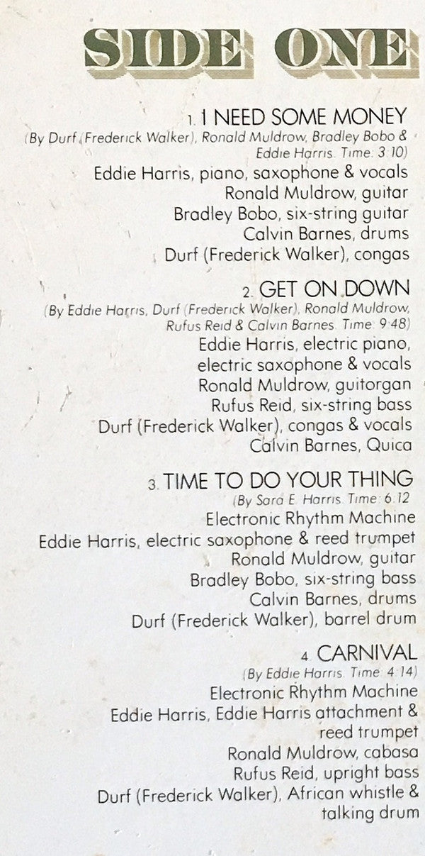 Eddie Harris : I Need Some Money (LP, Album, PR)