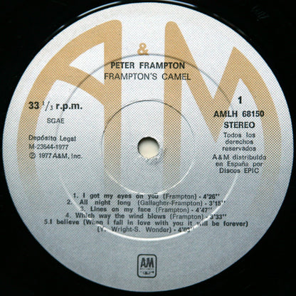 Peter Frampton : Frampton's Camel (LP, Album, RE)