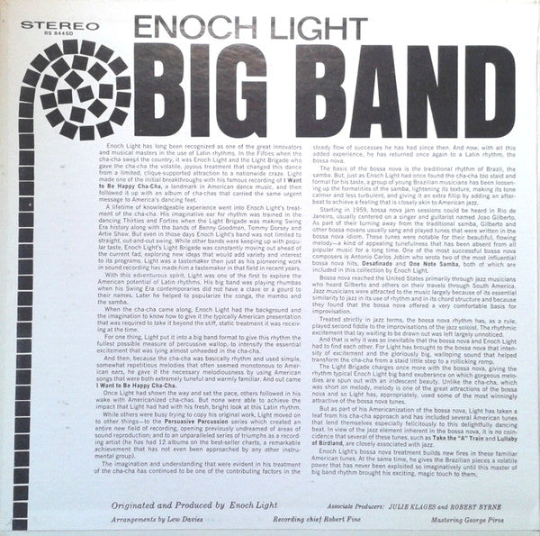 Enoch Light : Big Band Bossa Nova (LP, Album, Gat)
