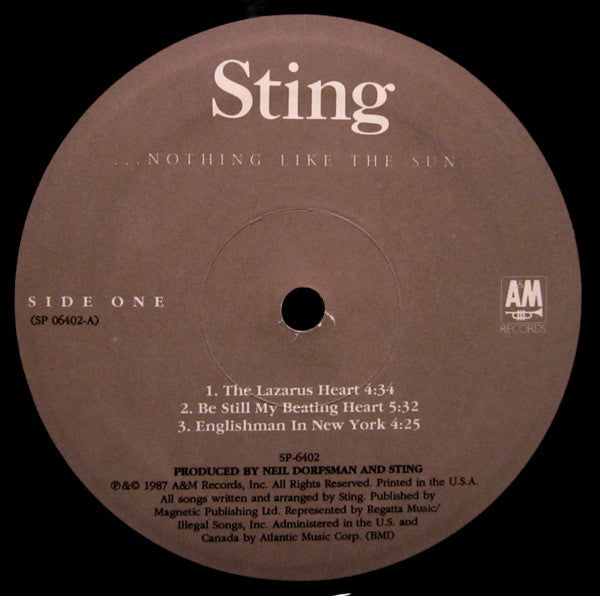 Sting : ...Nothing Like The Sun (2xLP, Album, Ele)
