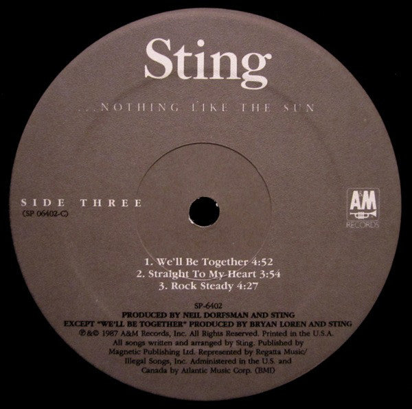 Sting : ...Nothing Like The Sun (2xLP, Album, Ele)