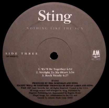 Sting : ...Nothing Like The Sun (2xLP, Album, Ele)
