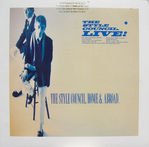 The Style Council : Home & Abroad. (The Style Council, Live!) (LP, Album, All)
