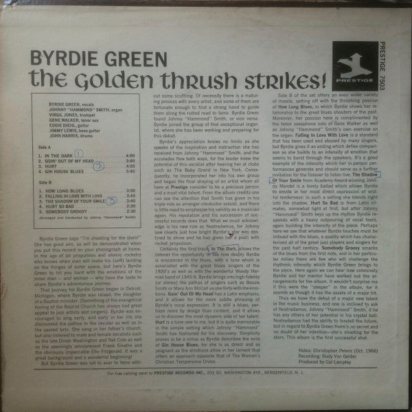 Byrdie Green : The Golden Thrush Strikes! (LP, Album, Mono)