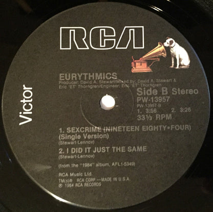 Eurythmics : Sexcrime (Nineteen Eighty-Four) (12", Single)