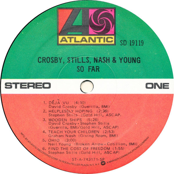 Crosby, Stills, Nash & Young : So Far (LP, Comp, RE)