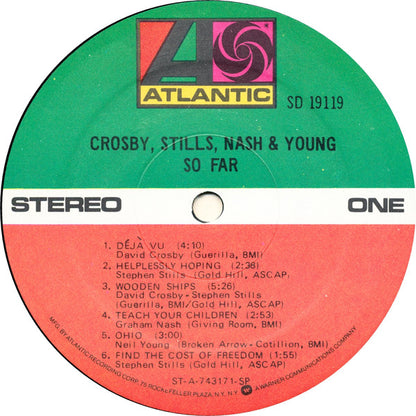 Crosby, Stills, Nash & Young : So Far (LP, Comp, RE)