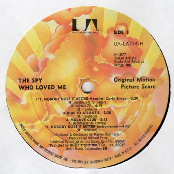 Marvin Hamlisch : The Spy Who Loved Me (Original Motion Picture Score) (LP, Album, All)