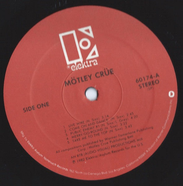 Mötley Crüe : Too Fast For Love (LP, Album, RE, SRC)