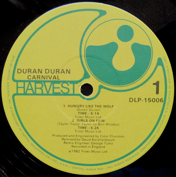 Duran Duran : Carnival (LP, MiniAlbum, Comp, Ltd, Win)