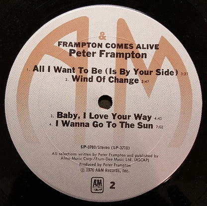 Peter Frampton : Frampton Comes Alive! (2xLP, Album, Pit)