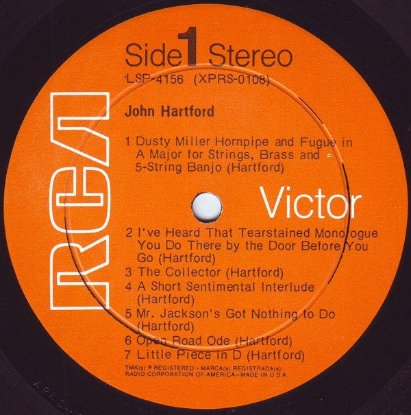 John Hartford : John Hartford (LP, Album, Hol)