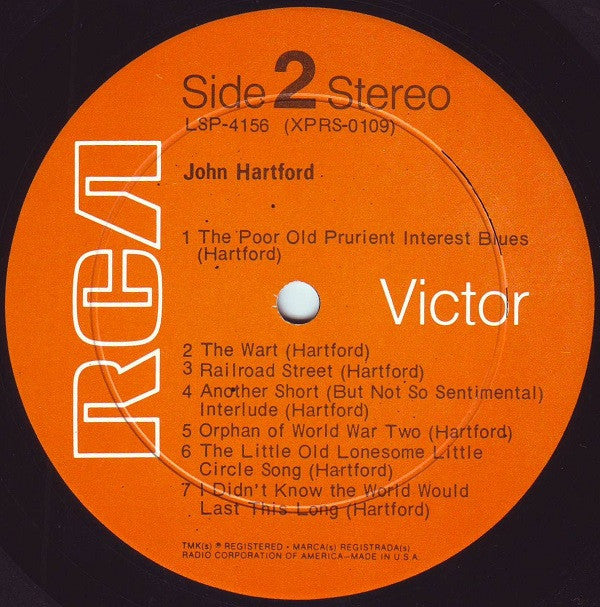 John Hartford : John Hartford (LP, Album, Hol)