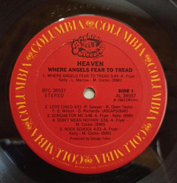 Heaven (13) : Where Angels Fear To Tread (LP, Album)