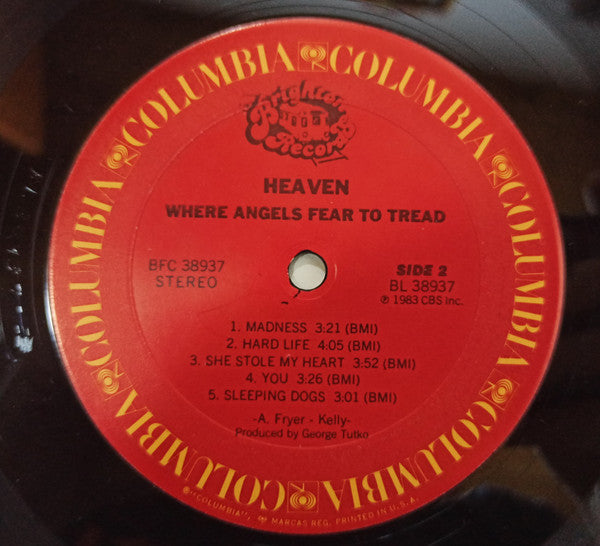 Heaven (13) : Where Angels Fear To Tread (LP, Album)