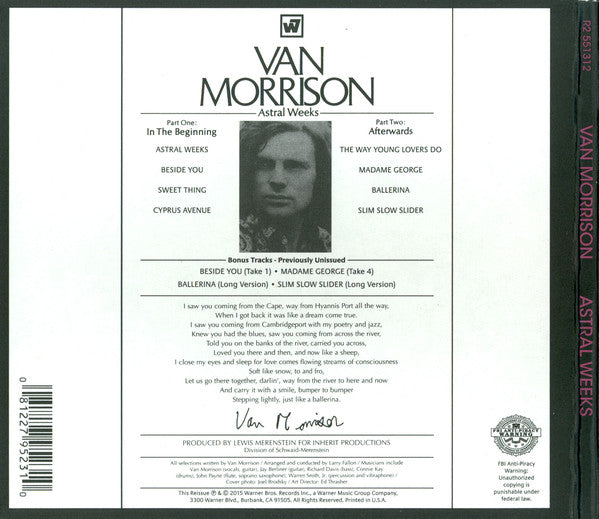 Van Morrison : Astral Weeks (CD, Album, RE, RM)