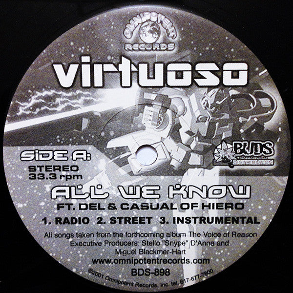 Virtuoso (2) : All We Know (12")