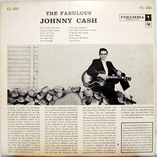 Johnny Cash : The Fabulous Johnny Cash (LP, Album, Mono)