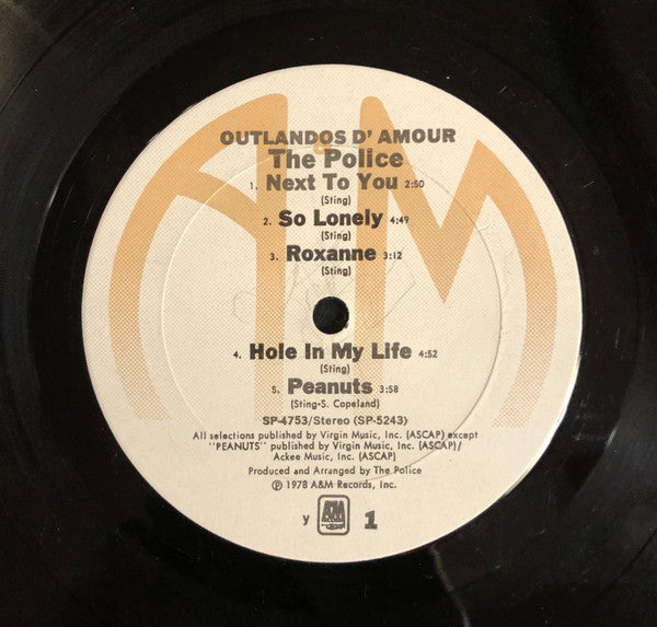 The Police : Outlandos D'Amour (LP, Album, Red)