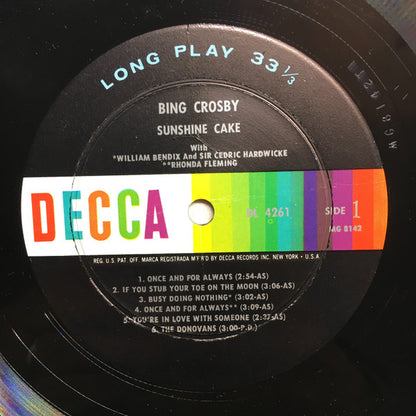 Bing Crosby : Sunshine Cake (LP, Album, Comp, Mono)