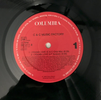 C + C Music Factory : I Found Love (12")