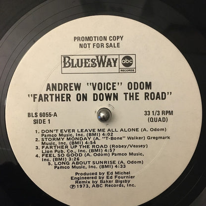 Andrew "Voice" Odom* : Farther On Down The Road (LP, Album, Promo)