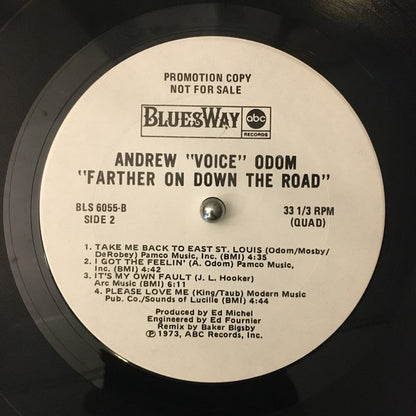 Andrew "Voice" Odom* : Farther On Down The Road (LP, Album, Promo)