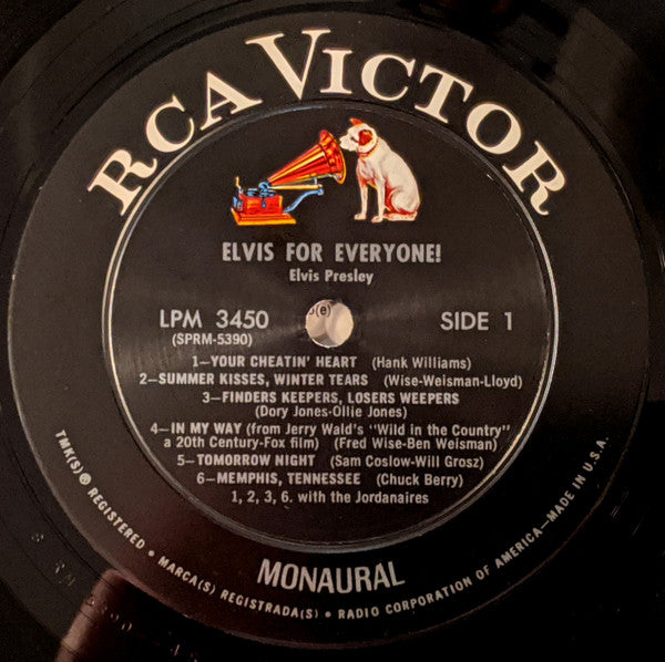 Elvis Presley : Elvis For Everyone! (LP, Album, Mono, Ind)