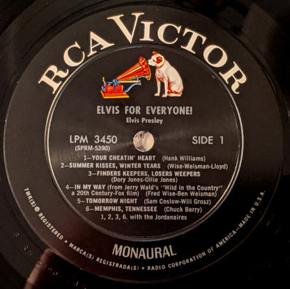 Elvis Presley : Elvis For Everyone! (LP, Album, Mono, Ind)