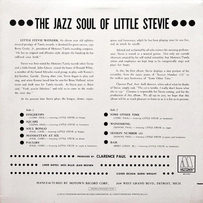 Little Stevie Wonder* : The Jazz Soul Of Little Stevie (LP, Album, RE)