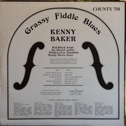 Kenny Baker (4) : Grassy Fiddle Blues (LP, Album)