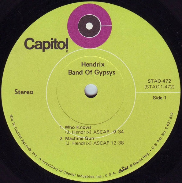 Hendrix* : Band Of Gypsys (LP, Album, Gat)