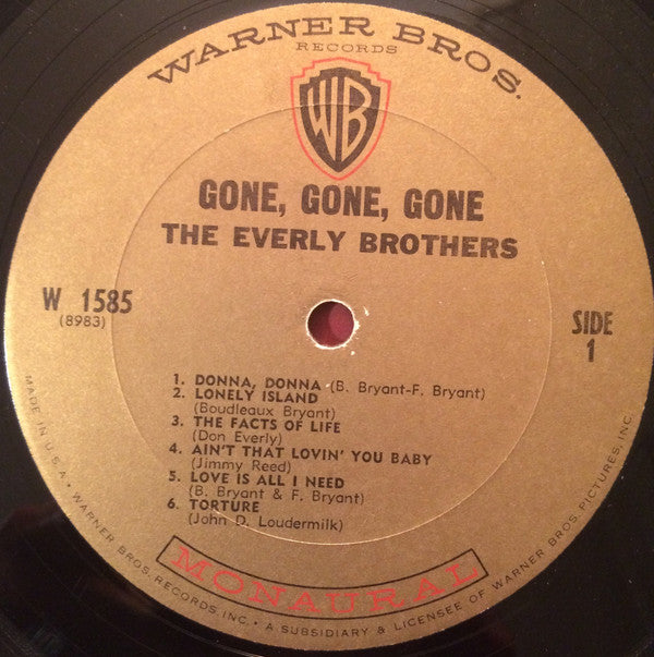 The Everly Brothers* : Gone, Gone, Gone (LP, Album, Mono, Pit)