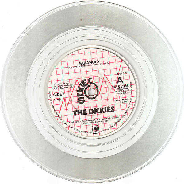 The Dickies : Paranoid / I'm OK, You're OK (7", Single, Cle)