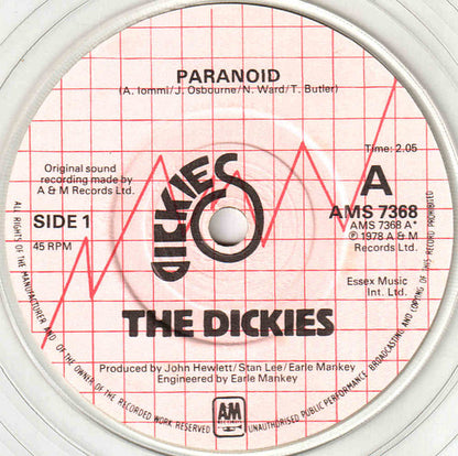 The Dickies : Paranoid / I'm OK, You're OK (7", Single, Cle)