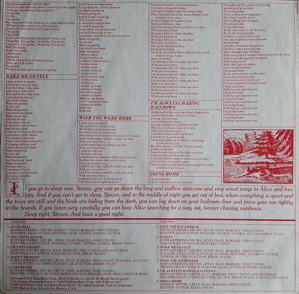 Alice Cooper (2) : Goes To Hell (LP, Album, RE)