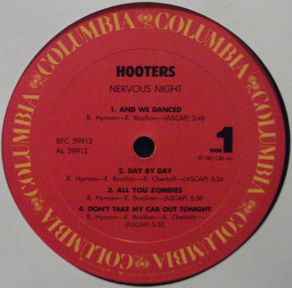 Hooters* : Nervous Night (LP, Album, Pit)