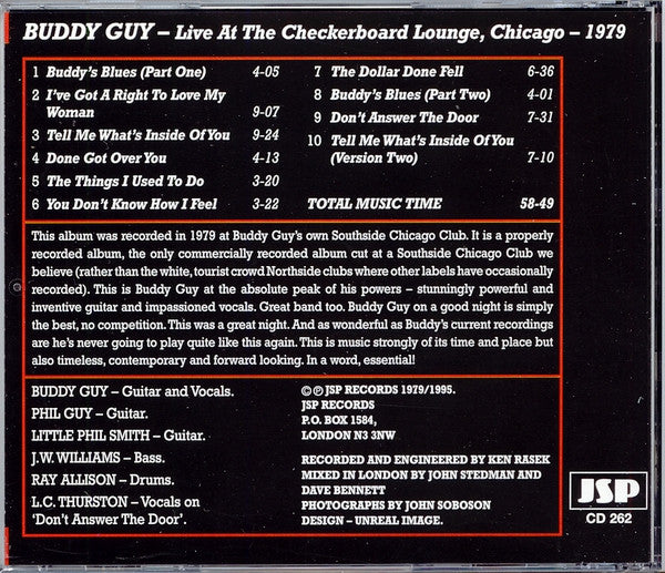 Buddy Guy : Live At The Checkerboard Lounge, Chicago - 1979 (CD, Album, RE)