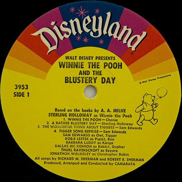 Sterling Holloway : Winnie The Pooh And The Blustery Day (LP, Album, RP)
